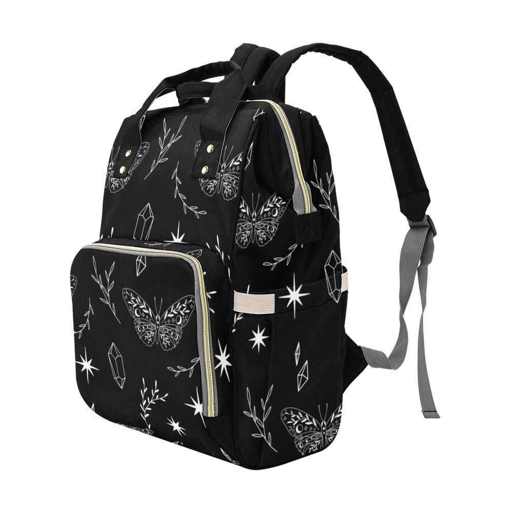 Celestial Butterfly Backpack, Gothic Occult Diaper Bag, Fairycore Mom Organizer