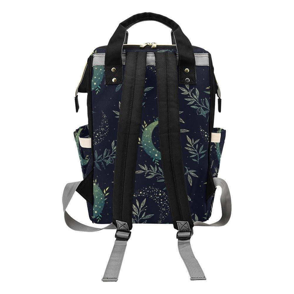 Mystical Moon Phases Backpack: Fairycore Diaper Bag, Witchy Travel Rucksack