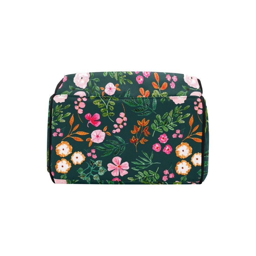 Floral Mom Backpack, Botanical Diaper Bag, Garden Stroller Organizer