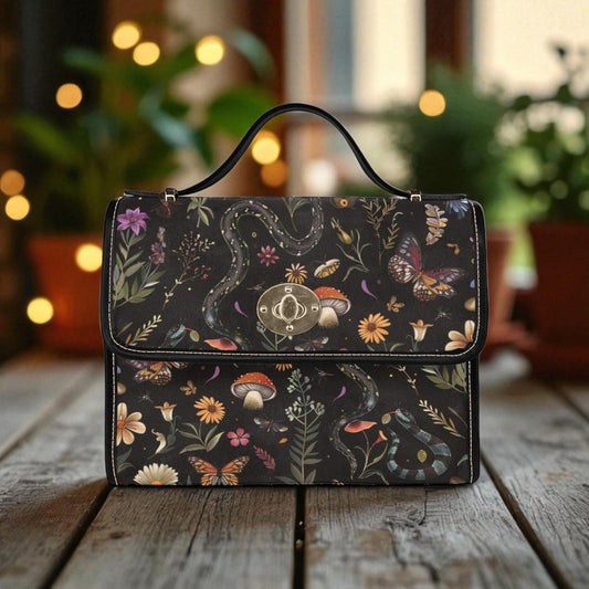 Mushroom & Snake Satchel – Magical Witchy Forestcore Handbag