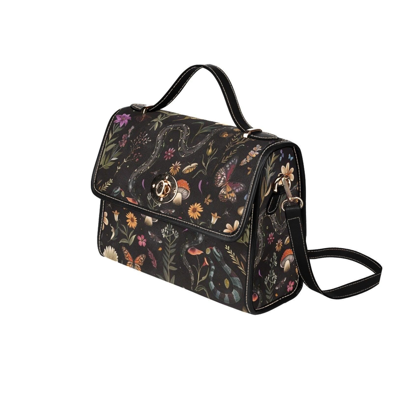 Mushroom & Snake Satchel – Magical Witchy Forestcore Handbag