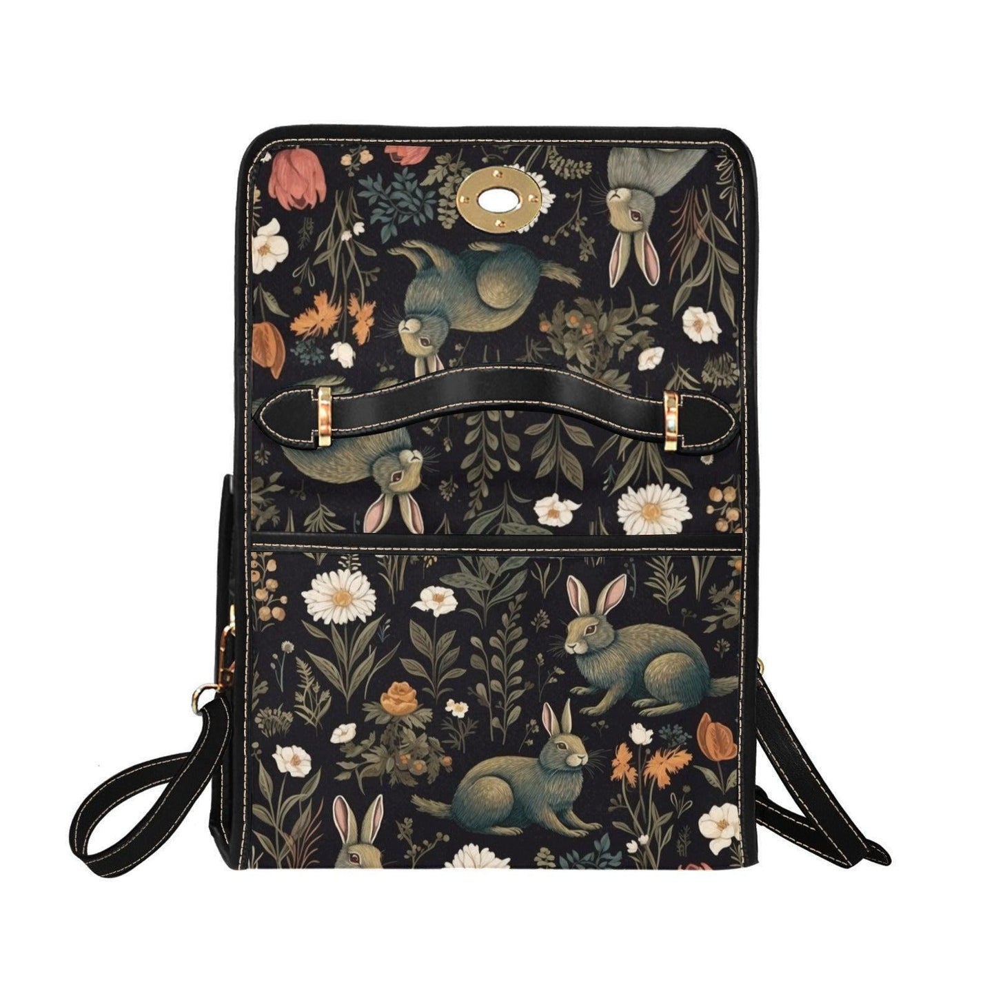 Rabbit & Wildflower Field Handbag – Enchanted Cottagecore Purse