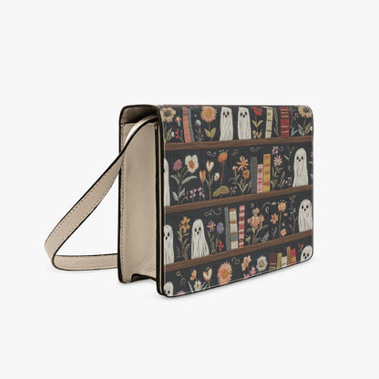 Bookish Crossbody Bag, Literary Ghost Purse, Cottage Gothic Librarian Gift