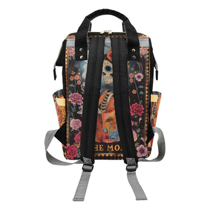 Skeleton Tea Mom Backpack, Witchy Halloween Diaper Bag, Spooky Skull Tote, Enchanted Travel Bag