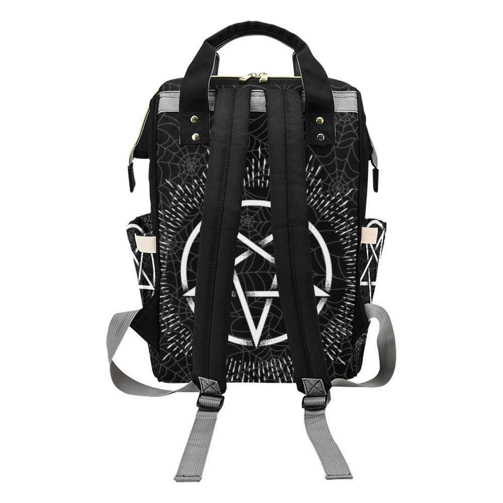 Pentagram Occult Backpack, Witchy Festival Diaper Bag, Dark Academia Satchel, Mystical Travel Bag