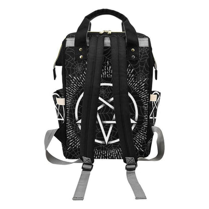 Pentagram Occult Backpack, Witchy Festival Diaper Bag, Dark Academia Satchel, Mystical Travel Bag