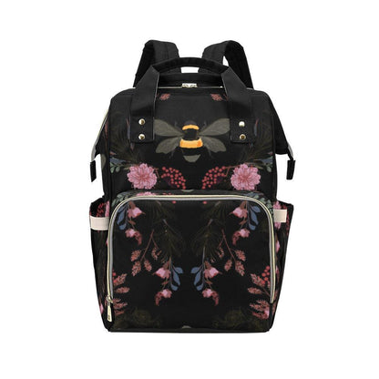 Bumblebee Floral Diaper Bag, Enchanted Garden Backpack, Botanical Baby Travel Bag