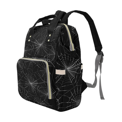 Spiderweb Occult Diaper Backpack, Creepy Cute Goth Baby Bag, Witchy Mom Gear
