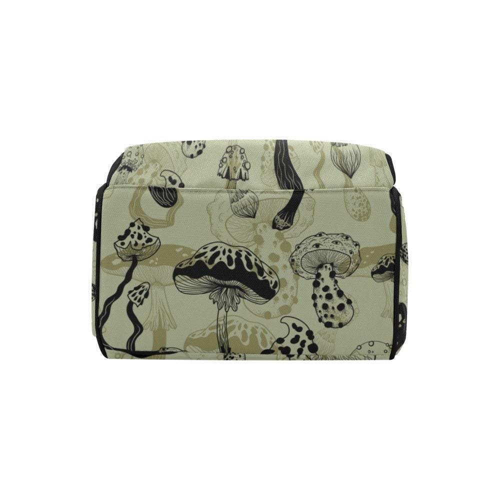 Mushroom Diaper Backpack, Woodland Baby Travel Bag, Sage Green Mom Bag