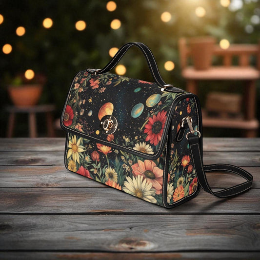 Cosmic Planets Tote Bag – Colorful Galaxy Garden Print