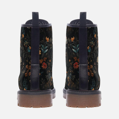 Forest Witch Boots, Goblincore Boots, Wildflowers Boots, Vegan Combat Boots, Witchcore, Naturecore Flowers Boots, Cottagecore Boots