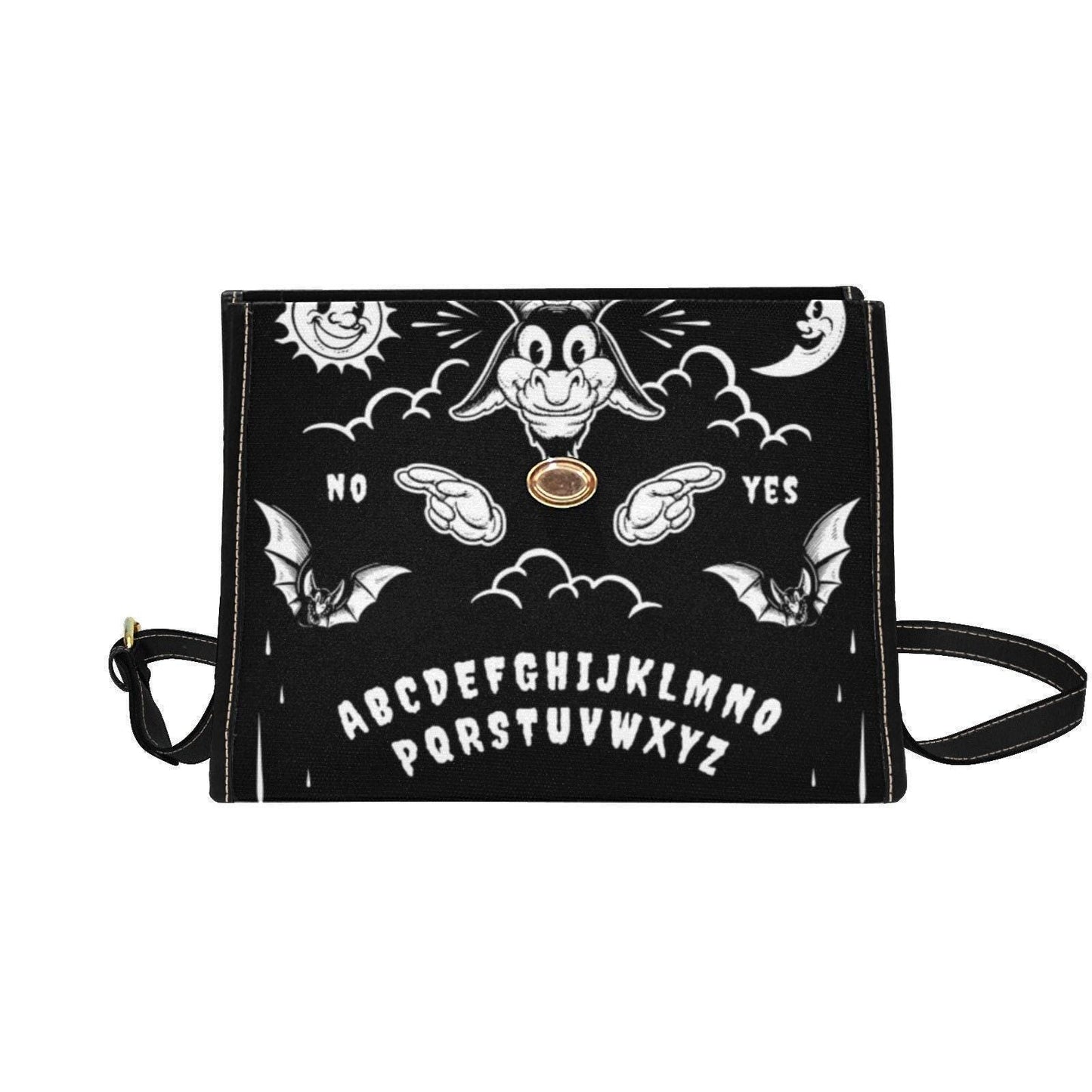 Dark Ouija Board Satchel bag, Cute women gothic crossed body purse, cute vegan leather strap hand bag goth bag, hippies boho gift
