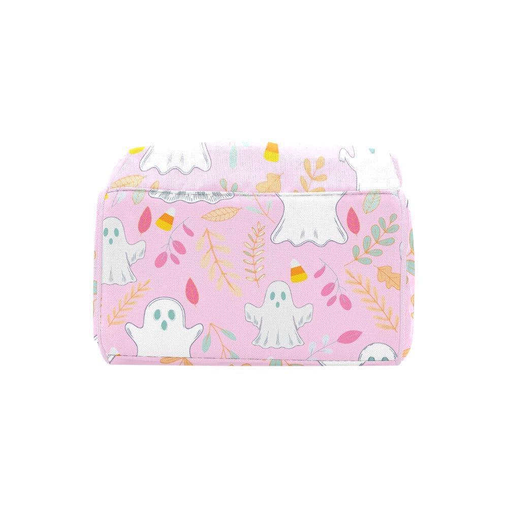 Halloween Diaper Bag Backpack, Ghost Mom Bag, Baby Travel Bag, Pink Stroller Organizer