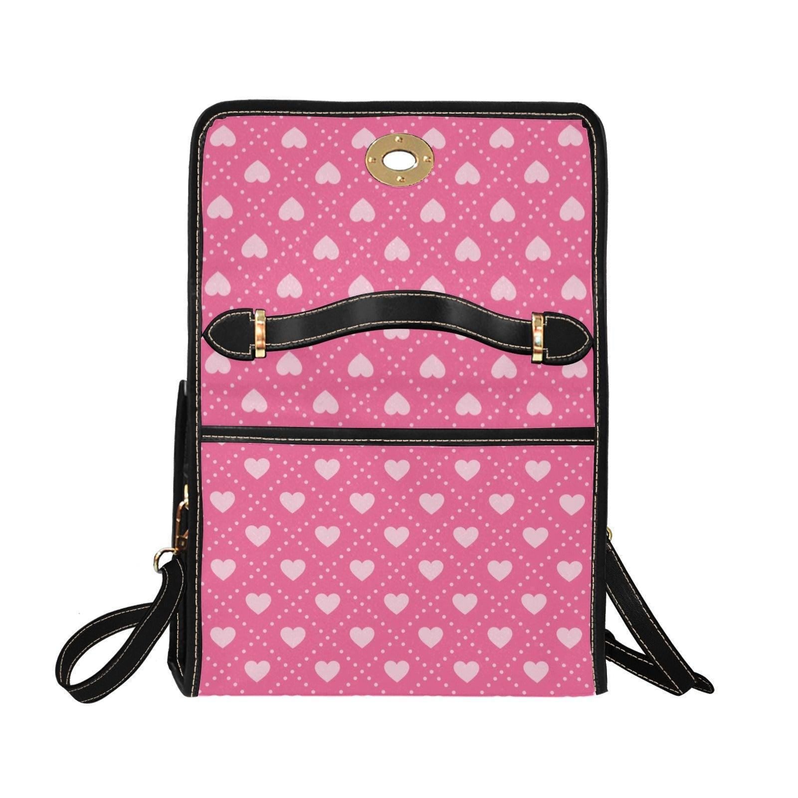 Pink Heart Handbag, Cute Valentine Purse, Kawaii Top Handle Bag, Coquette Satchel Gift