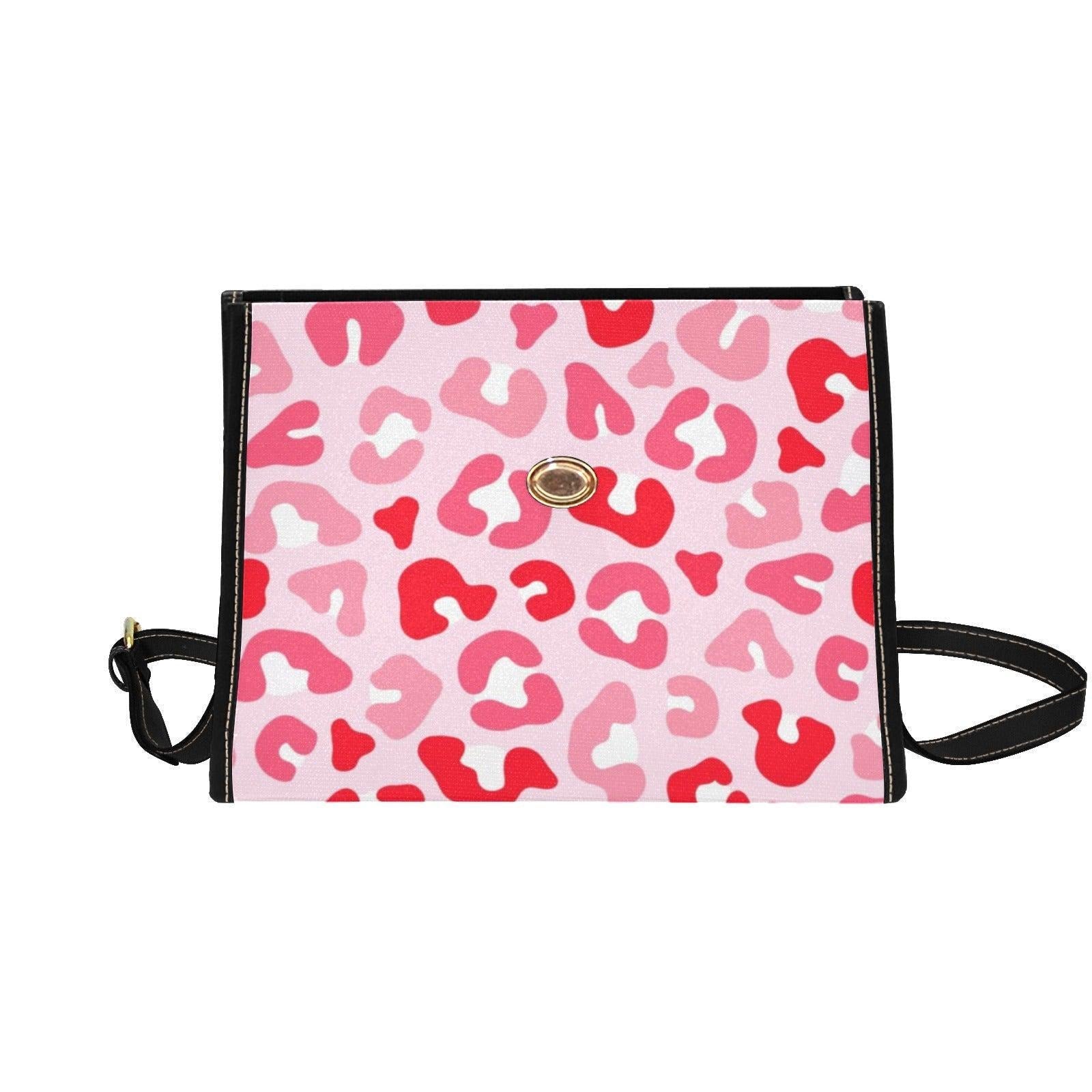 Pink Leopard Purse, Top Handle Handbag, Cute Statement Bag for Everyday Outfit