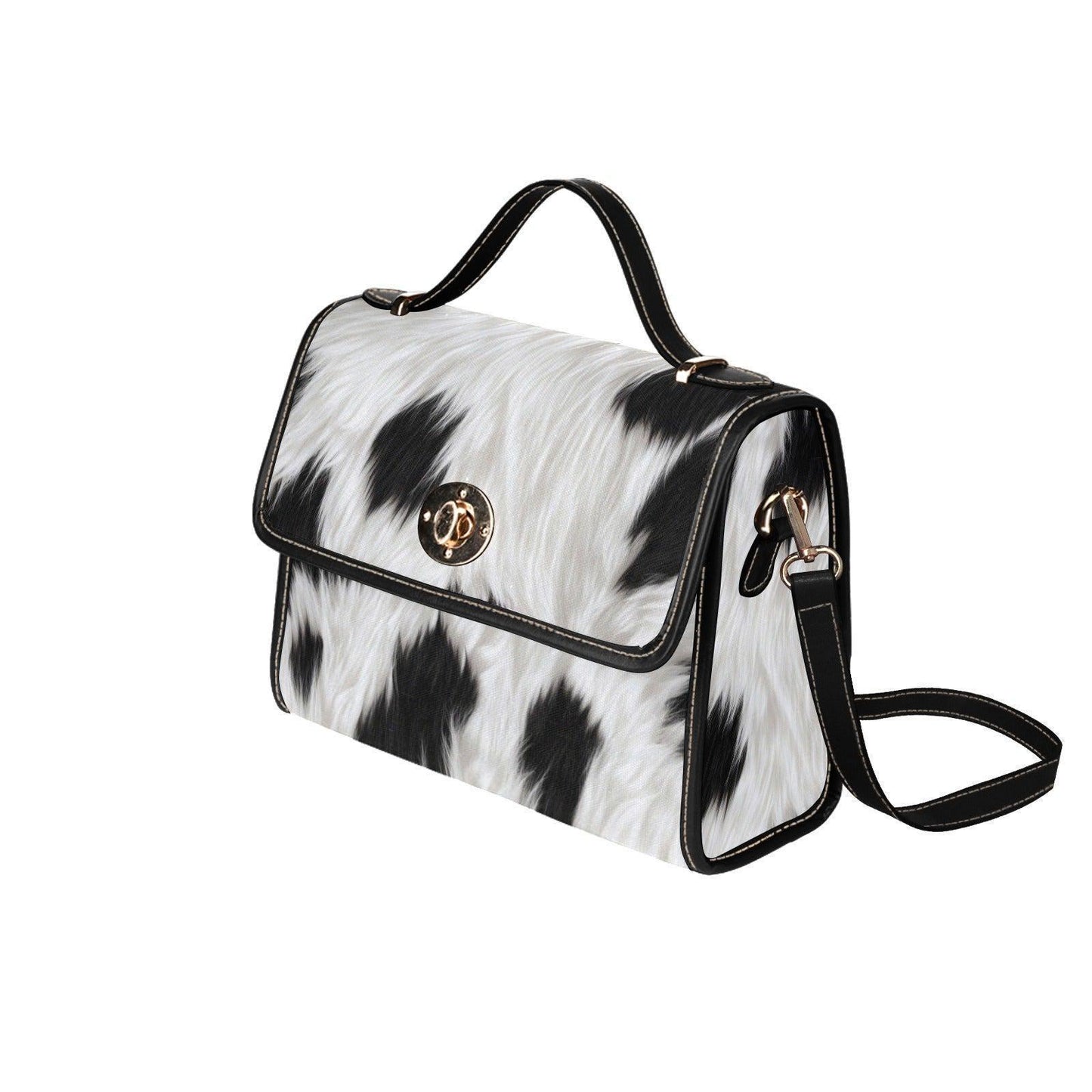 Cow Print Top Handle Purse, Western Statement Handbag for Rodeo Nights and Everyday Outfits