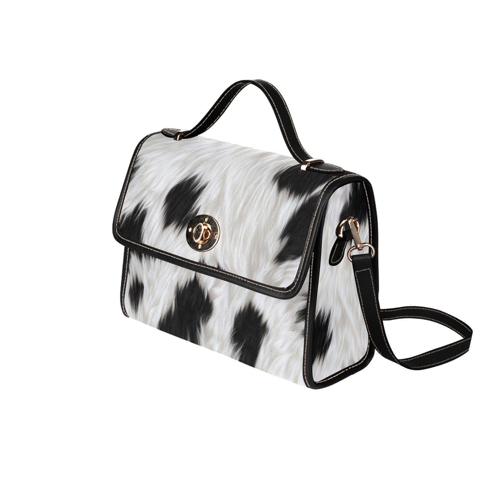 Cow Print Top Handle Purse, Western Statement Handbag for Rodeo Nights and Everyday Outfits