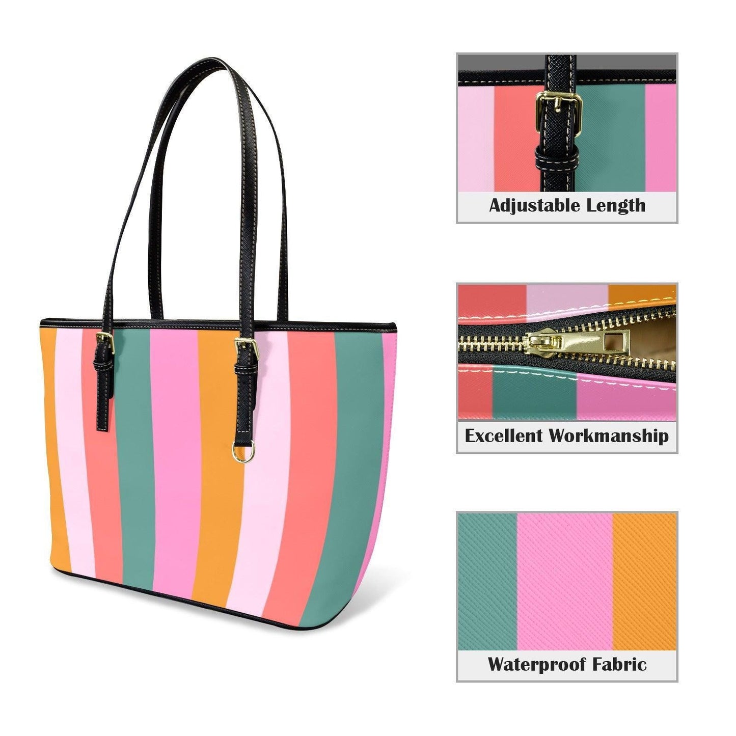 Resort Beach Bag, Colorful Vacation Carryall, Poolside Handbag for Cruise Outfits