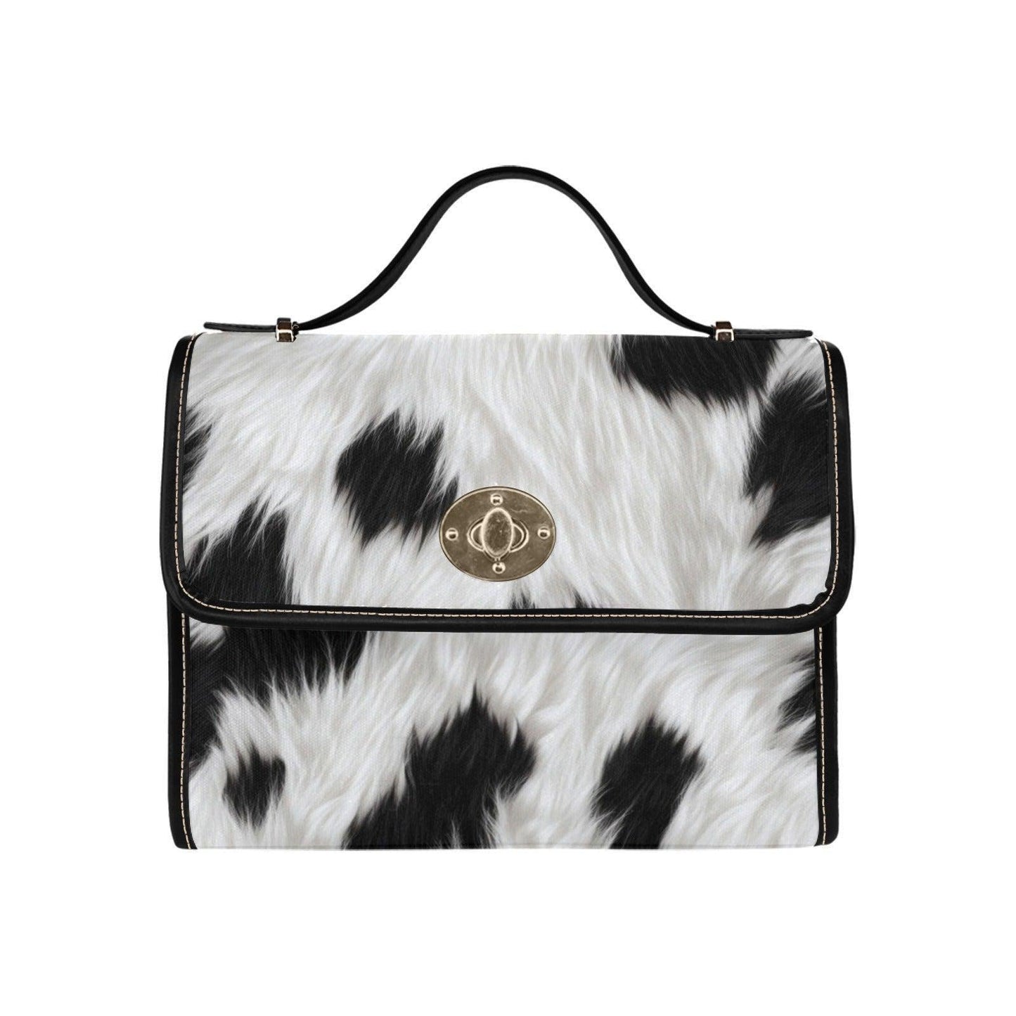 Cow Print Top Handle Purse, Western Statement Handbag for Rodeo Nights and Everyday Outfits