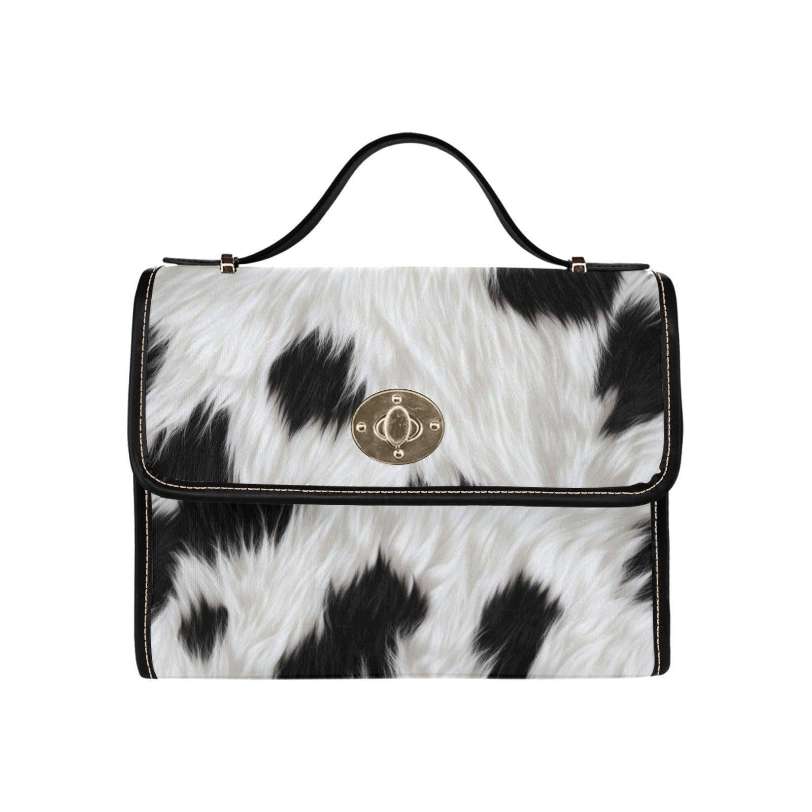 Cow Print Top Handle Purse, Western Statement Handbag for Rodeo Nights and Everyday Outfits