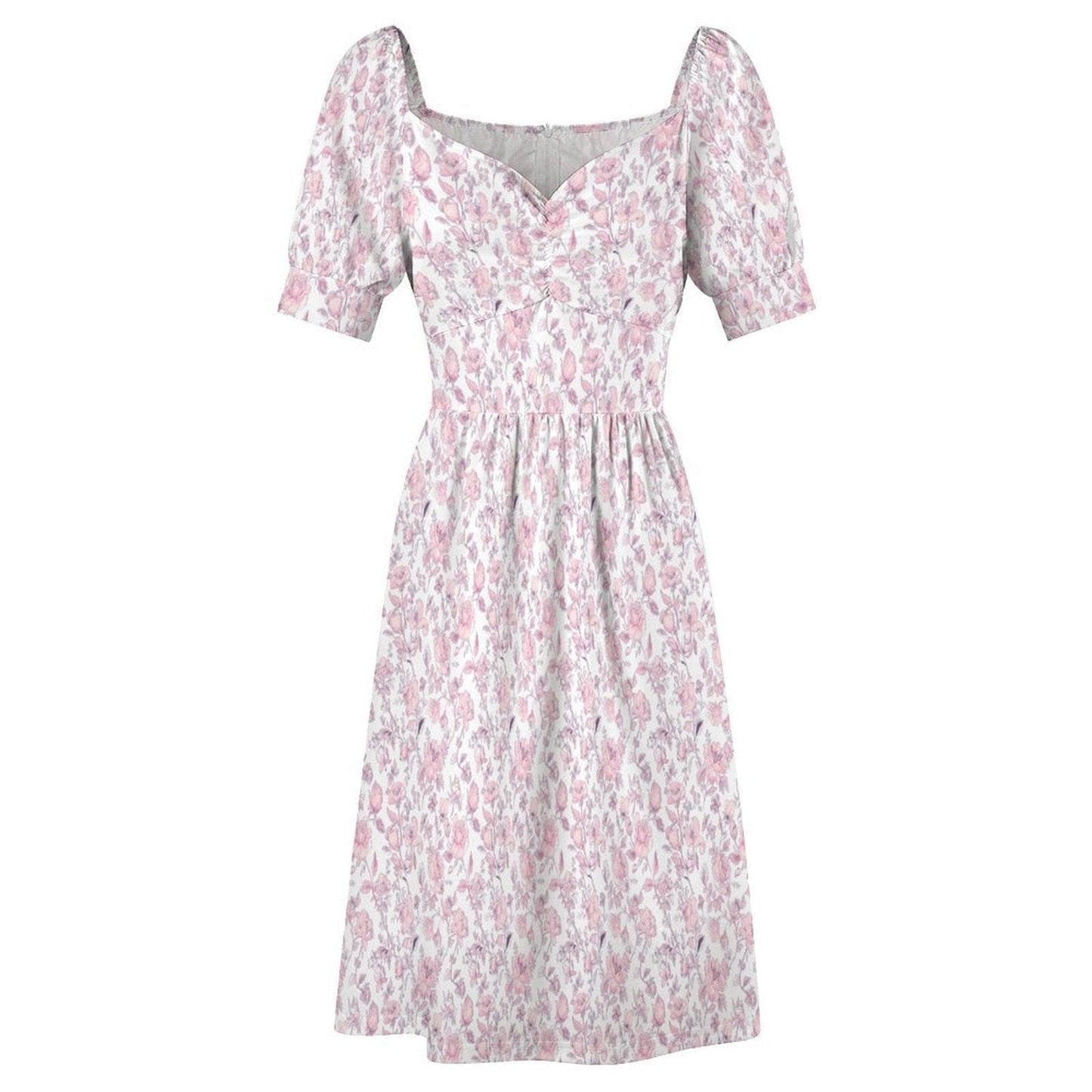 Wedding Guest Dress, Pastel Rose Sundress, Feminine Bridal Shower Outfit