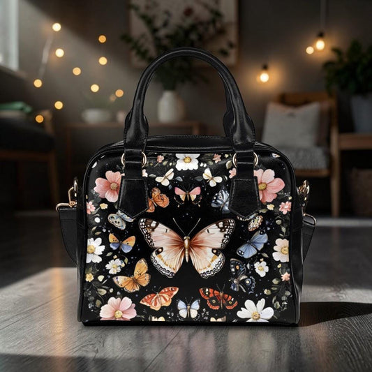 Butterfly Floral Satchel Bag