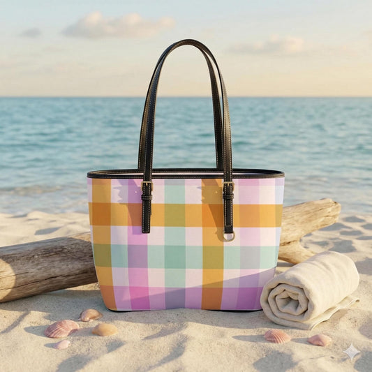 Floral Beach Tote Bag, Pastel Daisy Shoulder Bag, Cute Summer Carryall Purse