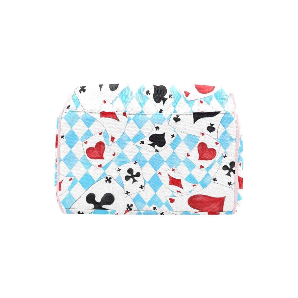 Alice in Wonderland Diaper Bag Backpack, Whimsical Print Mom Bag, Baby Travel Organizer