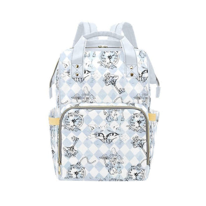 Storybook Diaper Bag Backpack, Fantasy Clock Key Print, Baby Travel Organizer