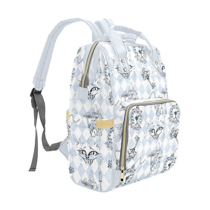 Storybook Diaper Bag Backpack, Fantasy Clock Key Print, Baby Travel Organizer