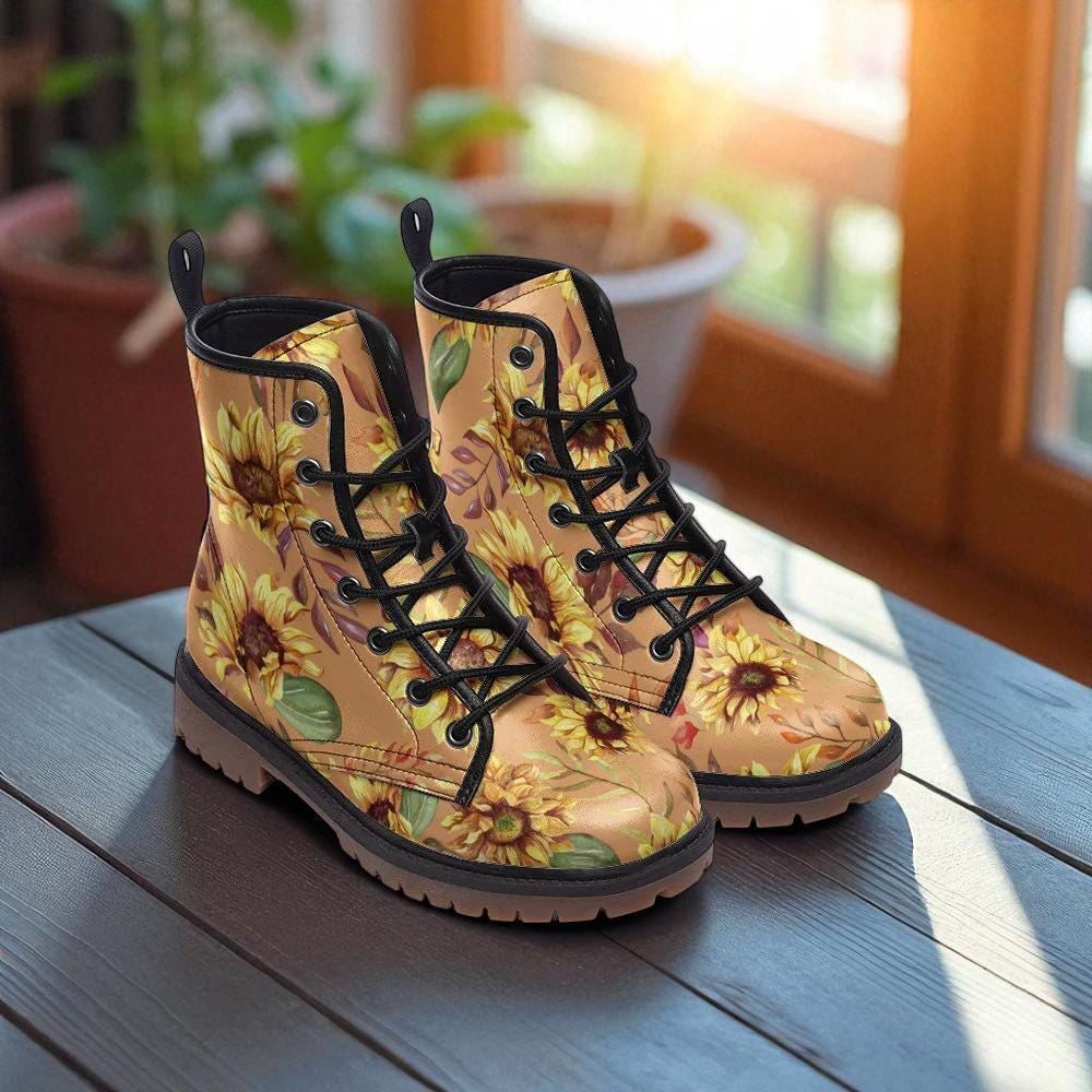 Sunflower Combat Boots for Fall