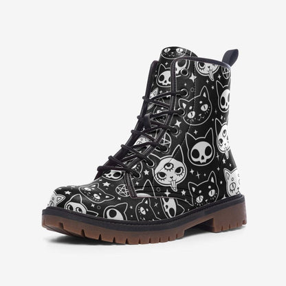 Cat Lover Combat Boots