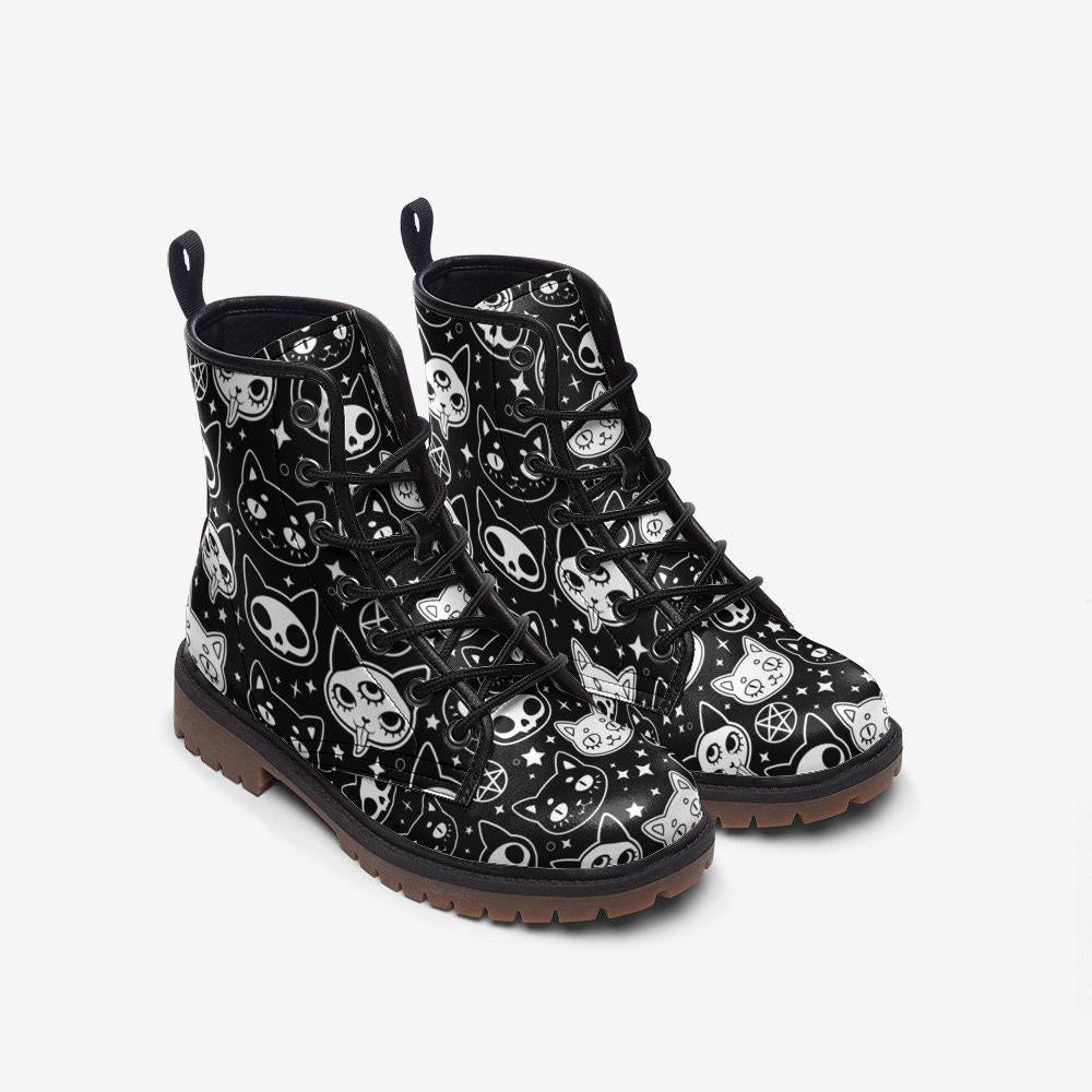 Cat Lover Combat Boots