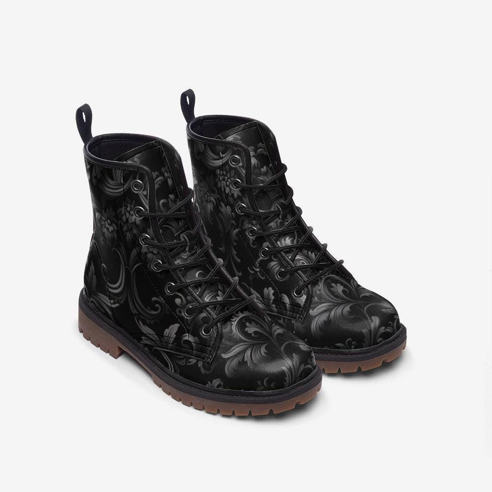 Dark Damask Combat Boots