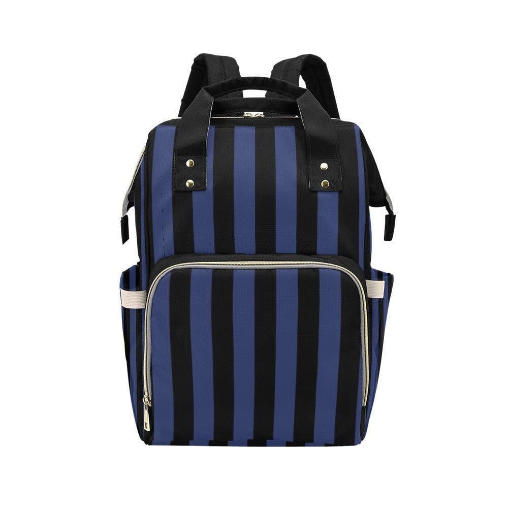 Blue Stripe Diaper Backpack, Baby Travel Bag, Modern Mom Backpack, Nursery Organizer