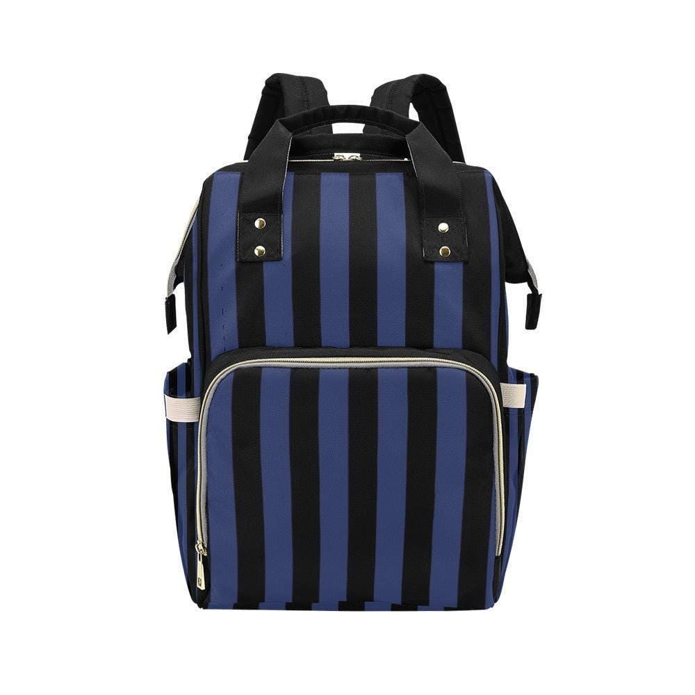 Blue Stripe Diaper Backpack, Baby Travel Bag, Modern Mom Backpack