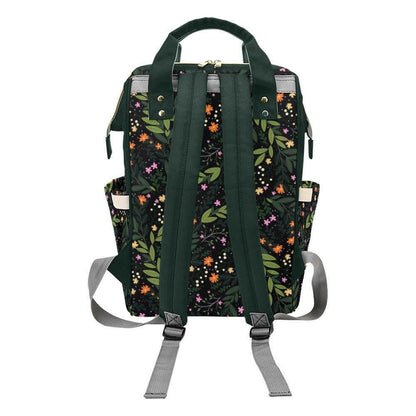Diaper Bag Backpack, Floral Mom Baby Travel Bag, Nursery Organizer, Stroller Ready Pack