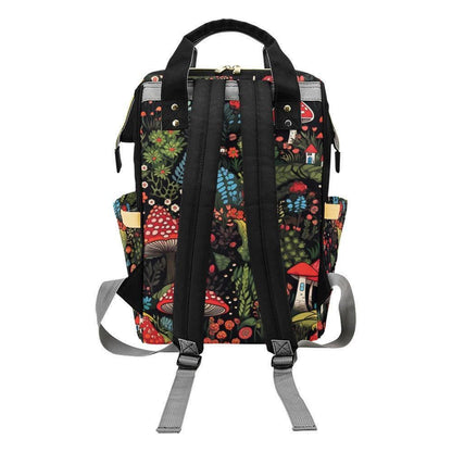Mushroom Diaper Bag Backpack, Woodland Mom Backpack, Baby Travel Organizer