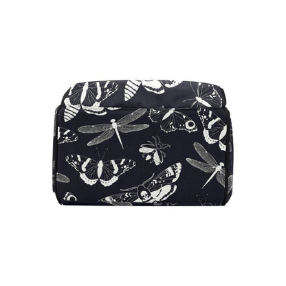 Diaper Bag Backpack, Insect Print Baby Travel Bag, Moth Dragonfly Mom Backpack