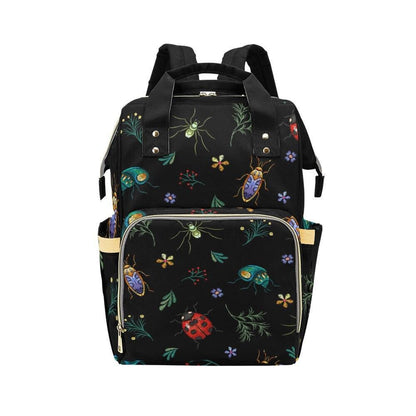 Diaper Bag Backpack with Bug Print, Mom Travel Backpack, Nursery Organizer