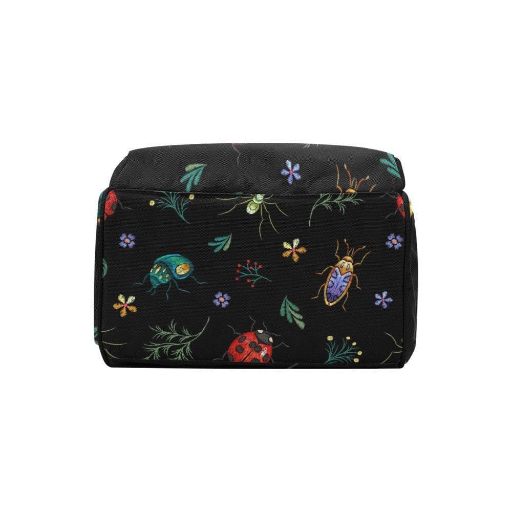 Diaper Bag Backpack with Bug Print, Mom Travel Backpack, Nursery Organizer, Stroller Bag