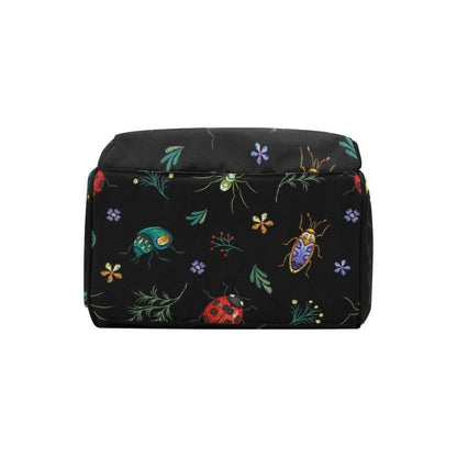 Diaper Bag Backpack with Bug Print, Mom Travel Backpack, Nursery Organizer
