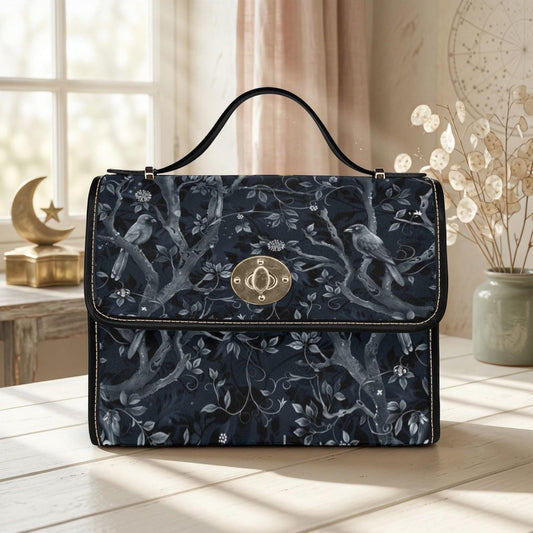 Dark Woodland Bird Handbag, Gothic Forest Purse, Cottagecore Gift for Her