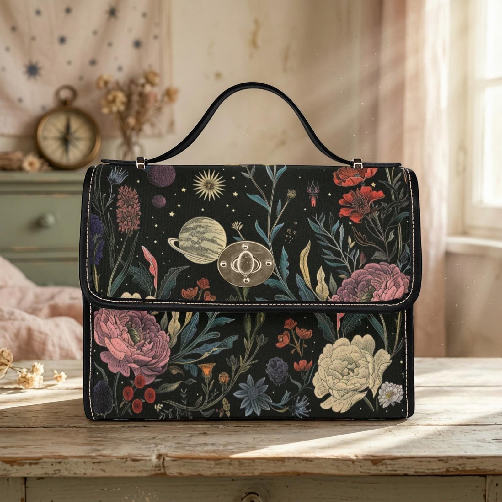 Celestial Botanical Floral Handbag
