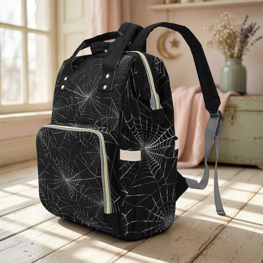Spider Webb Occult Backpack Goth Baby Stuff Goth Baby Bag Creepy Cute Pastel Witchy Nappy Bag Spooky Emo Diaper Bag Witchy Mom Baby Gear