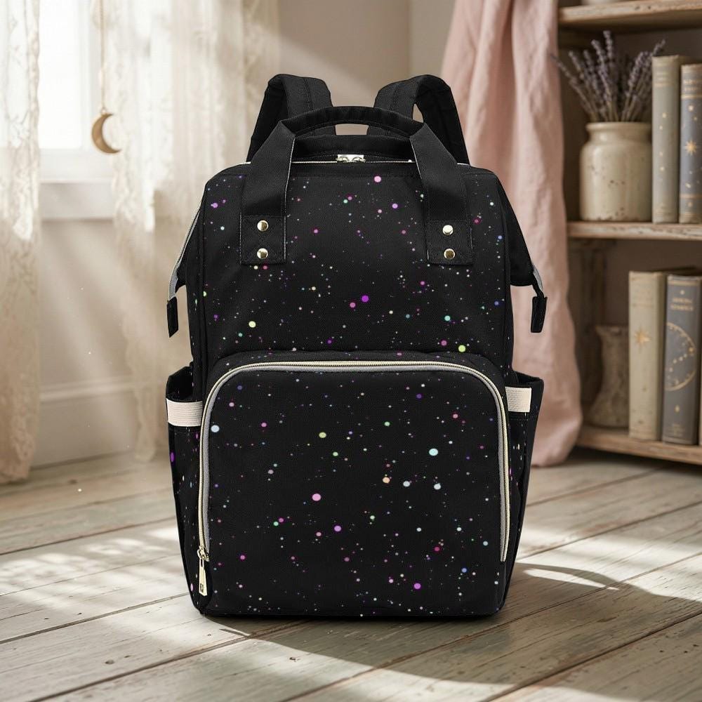 Galaxy Diaper Bag Backpack, Celestial Baby Travel Bag, Starry Mom Backpack Organizer