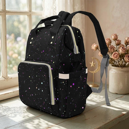Galaxy Diaper Bag Backpack, Celestial Baby Travel Bag, Starry Mom Backpack Organizer