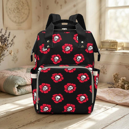 Skull Flower Diaper Backpack