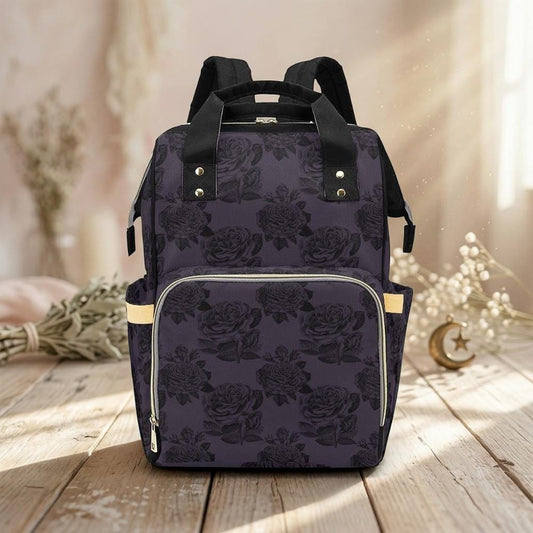 Rose Diaper Bag Backpack, Baby Travel Bag, Mom Backpack