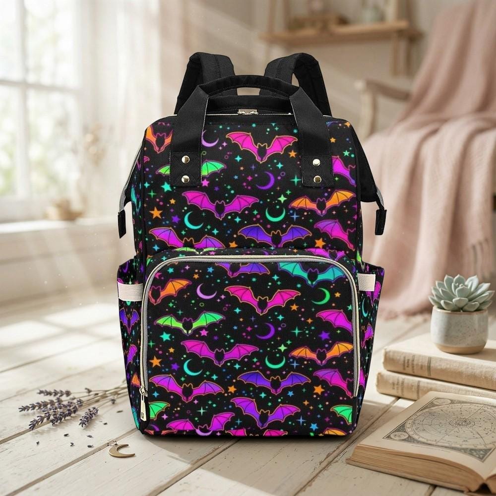 Black Neon Diaper Backpack